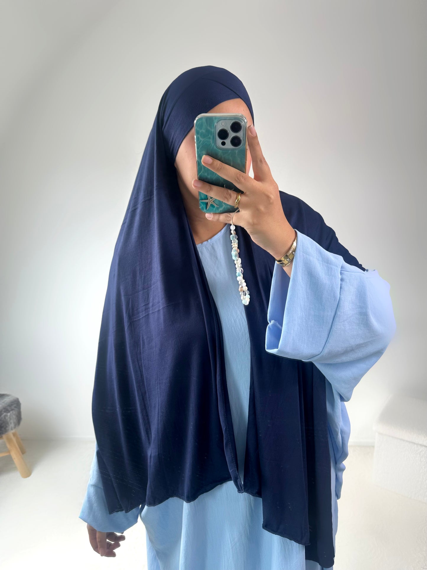Hijab à nouer en jersey (effet croisé)