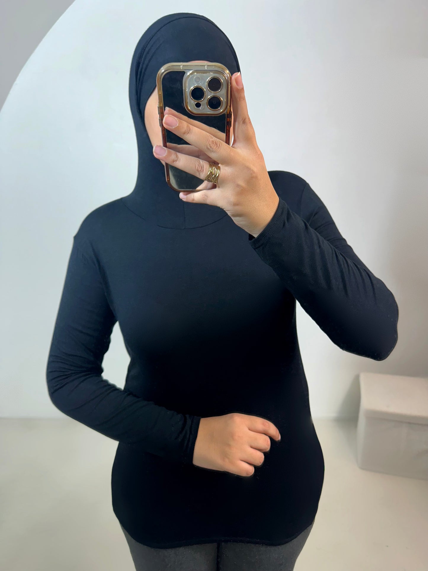 Sous pull avec cagoule intégrée