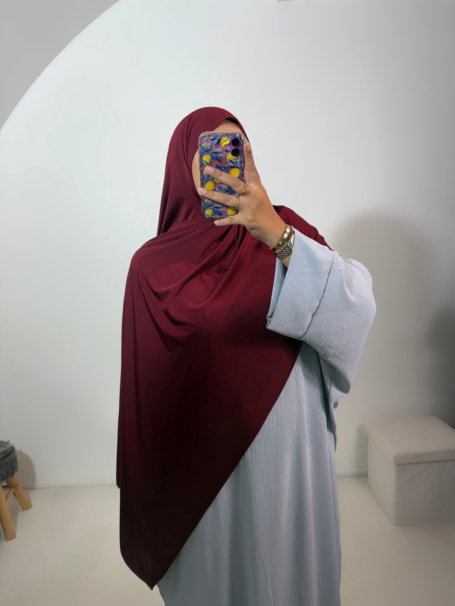 Hijab à enfiler - Jersey premium de luxe satiné