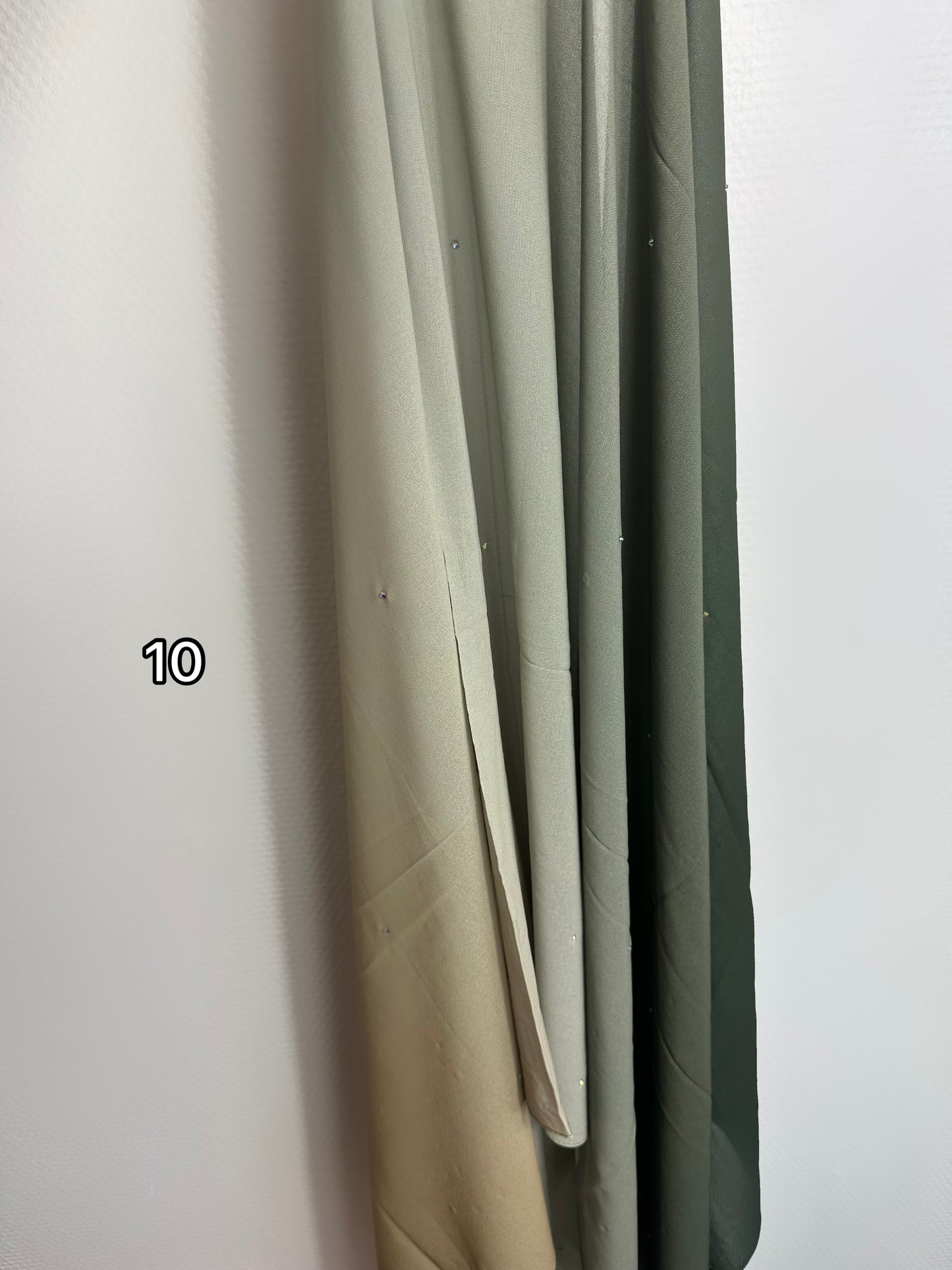 Hijab bicolore mousseline à strass