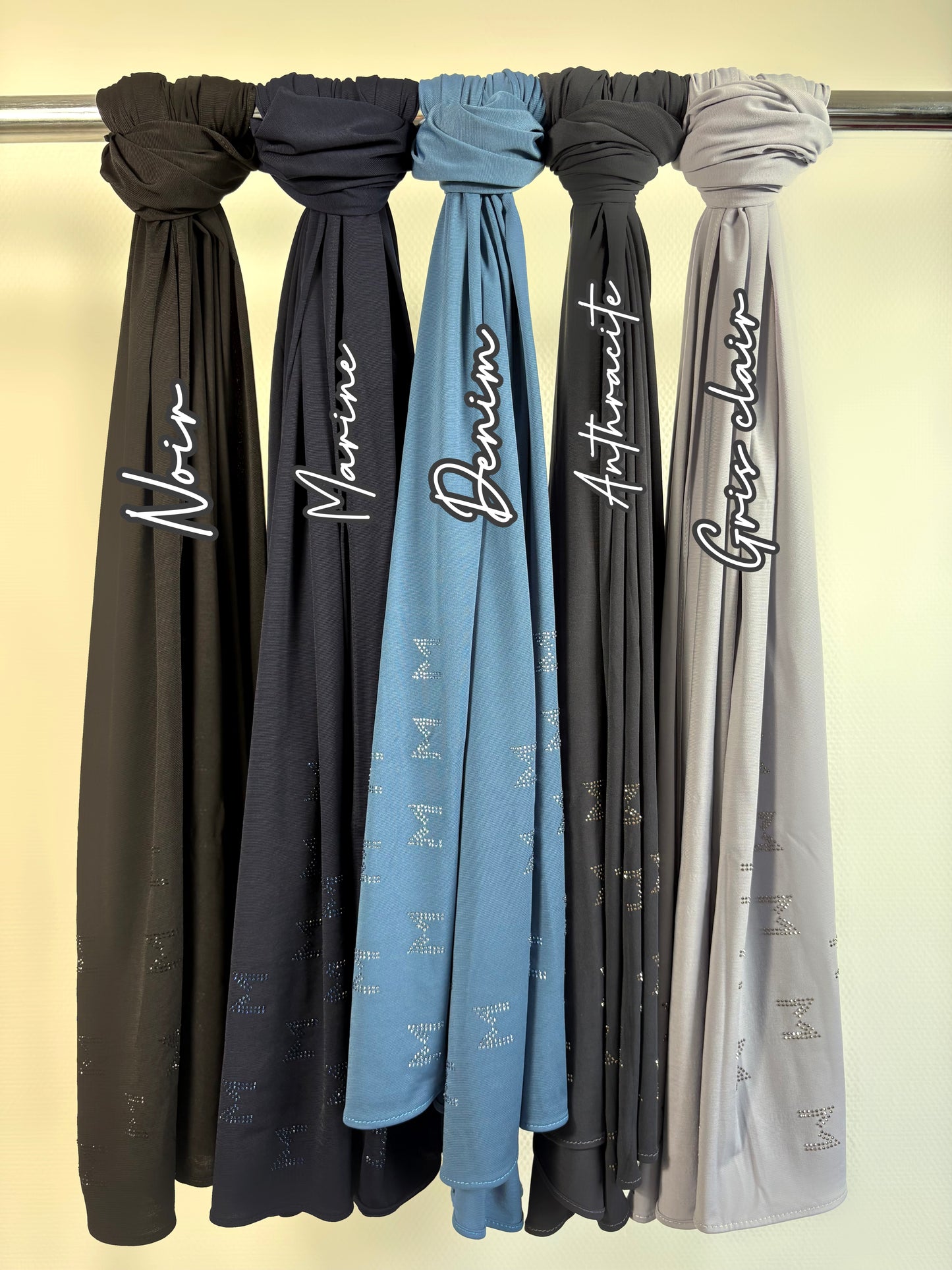 Hijab strass en jersey premium de luxe (dupe M)