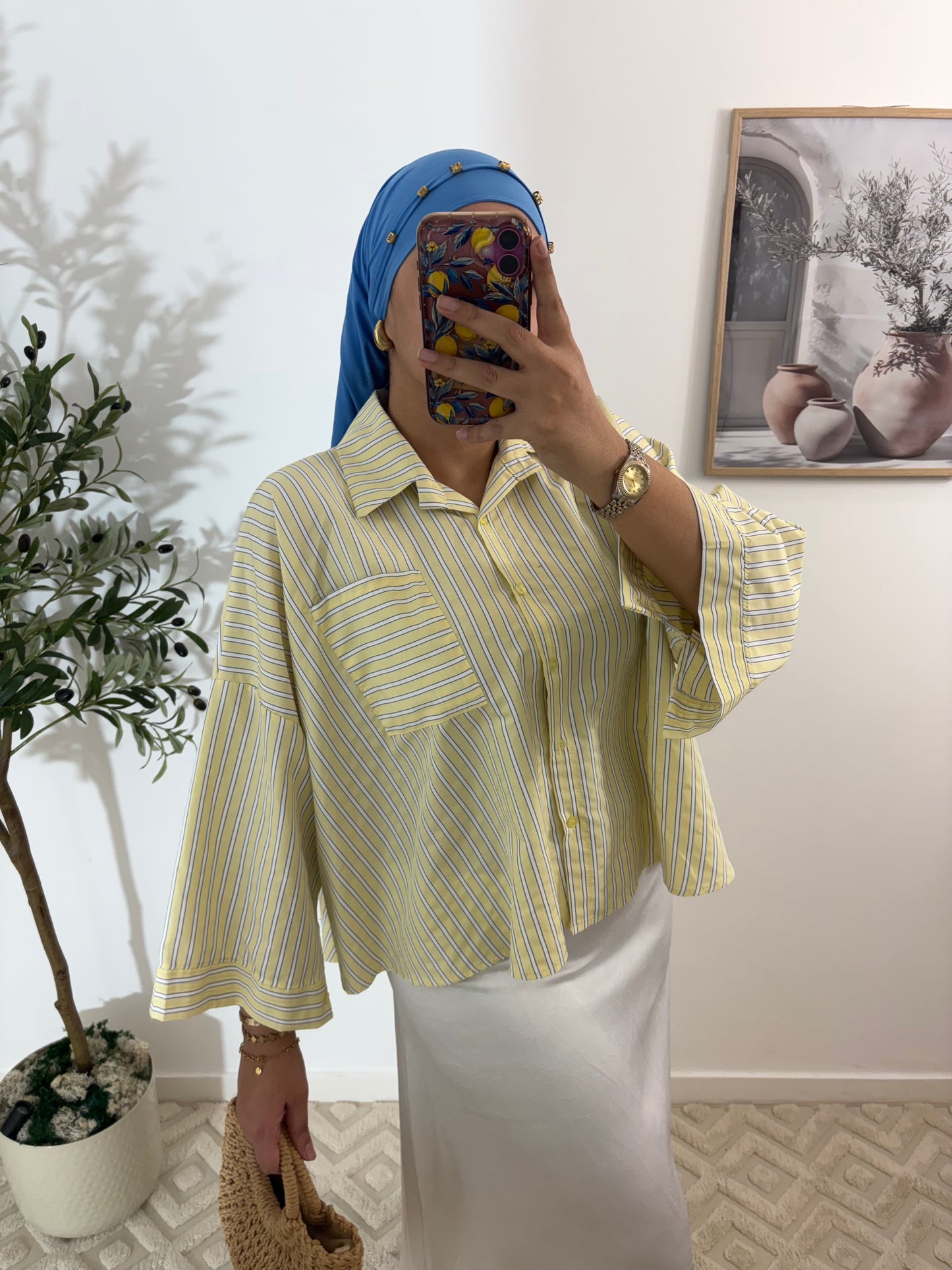 Chemise oversize en popeline