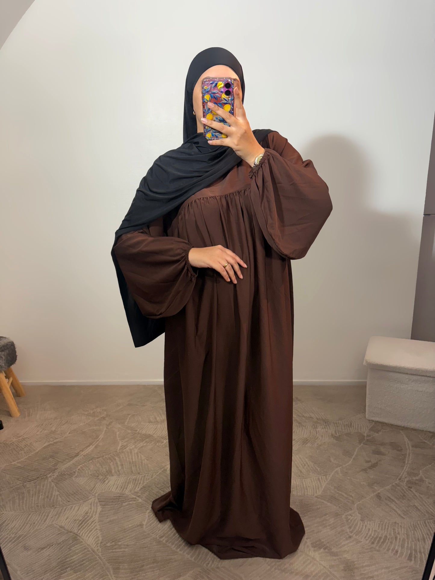 Abaya manches ballons (GRANDE)