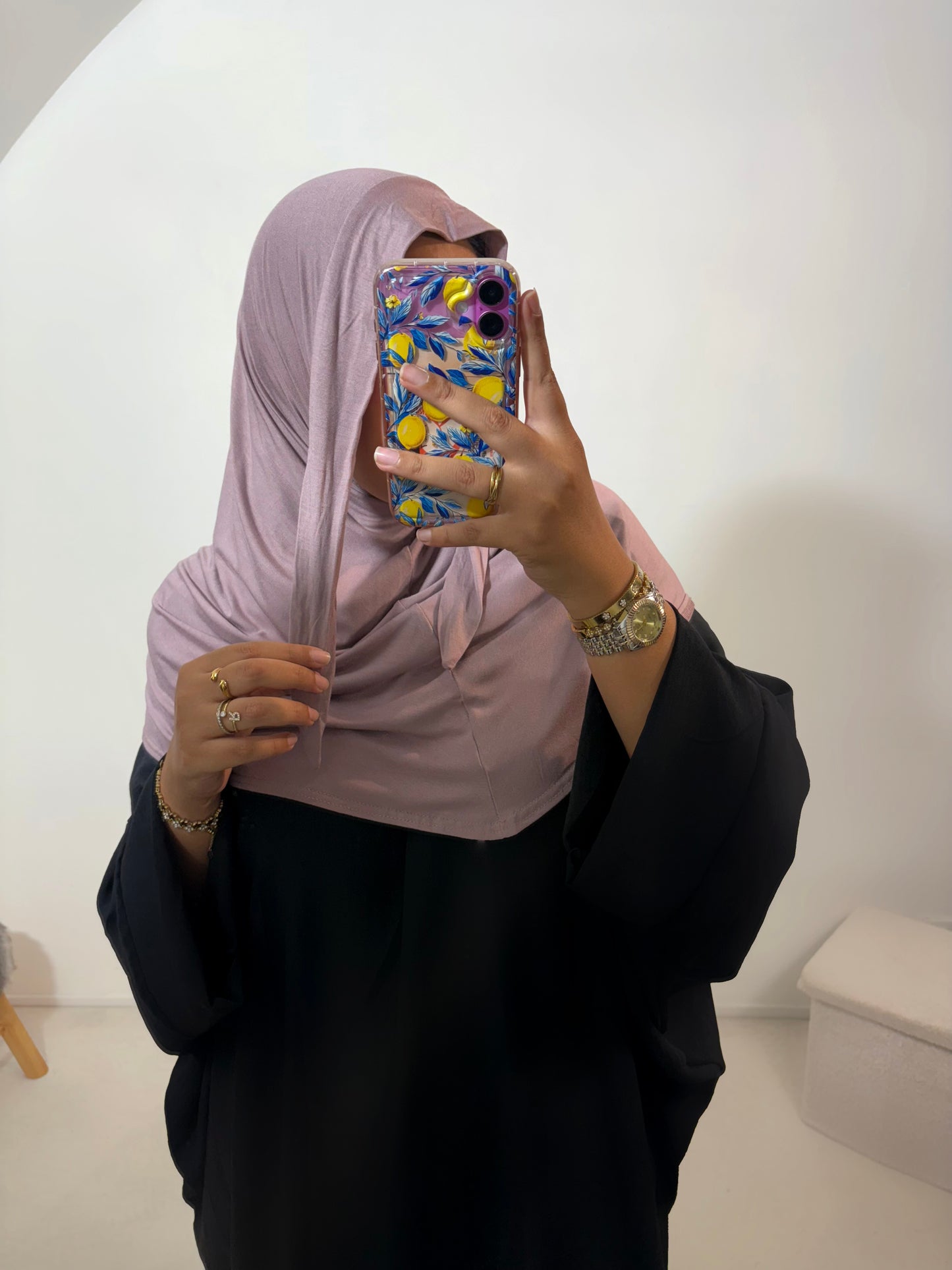 Hijab à enfiler jersey coton
