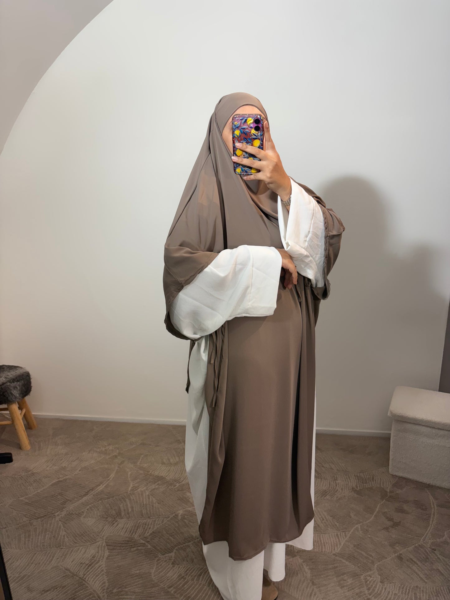 Khimar à lacet effet jilbab