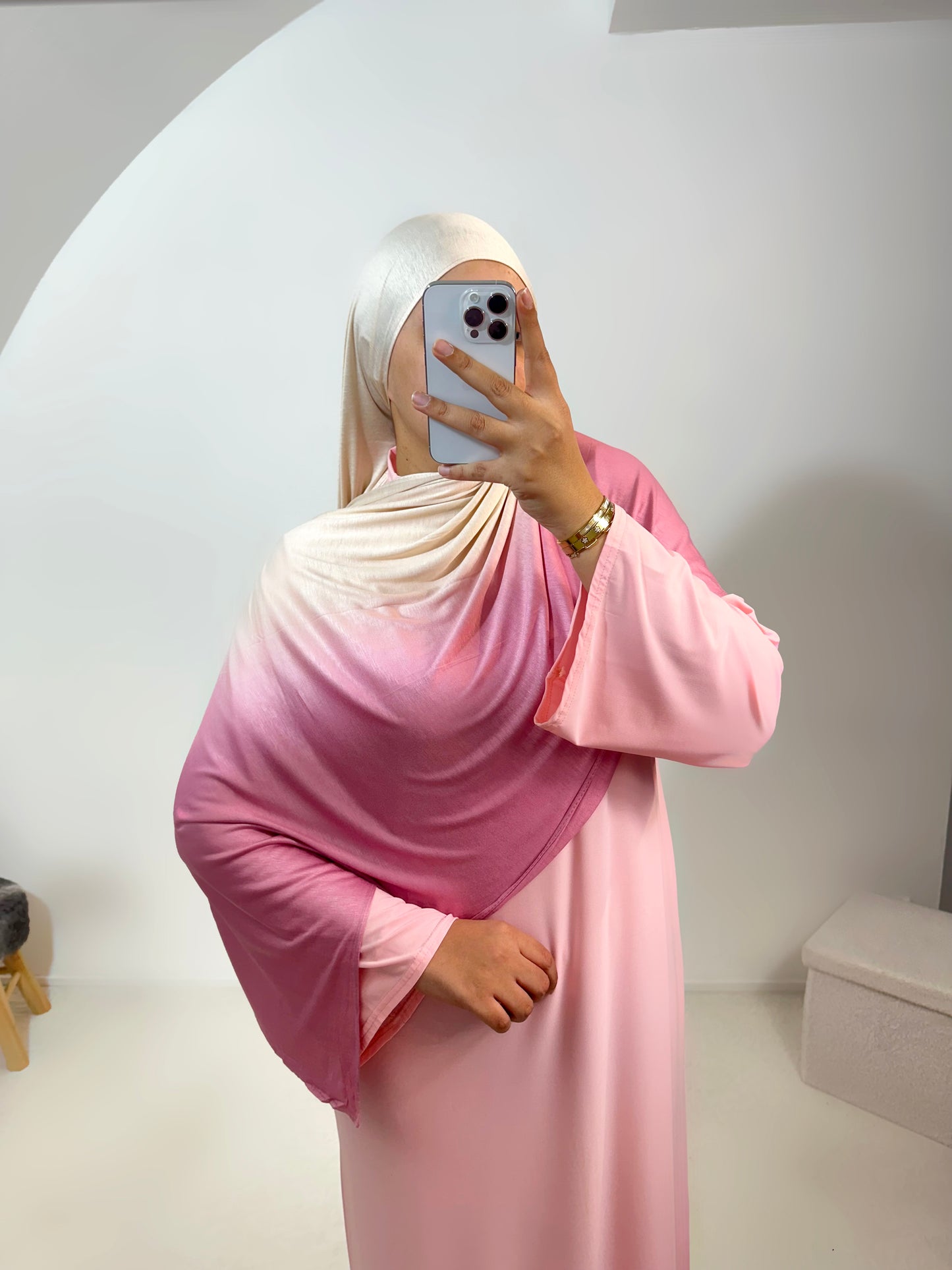 Hijab jersey coton bicolore
