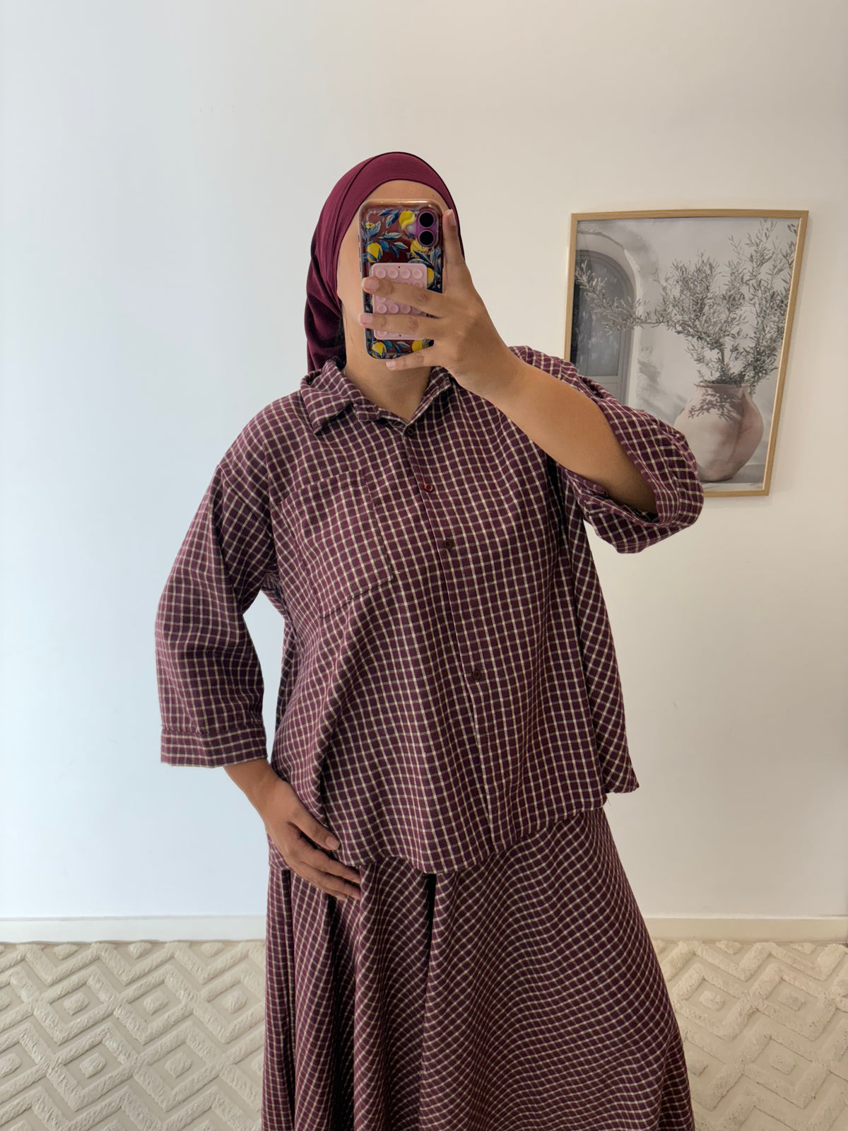 Chemise épaisse petits carreaux