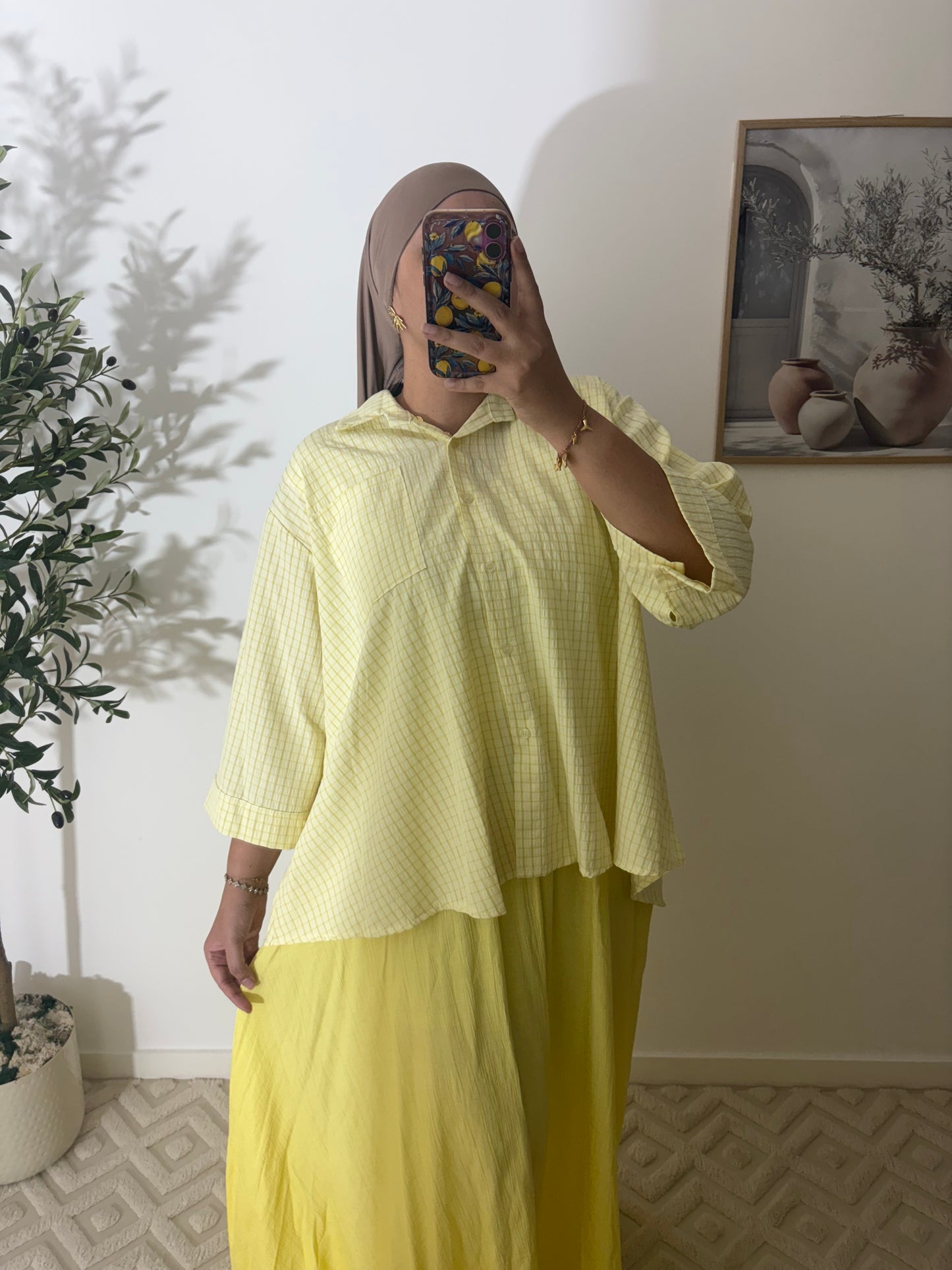 Chemise oversize à carreaux