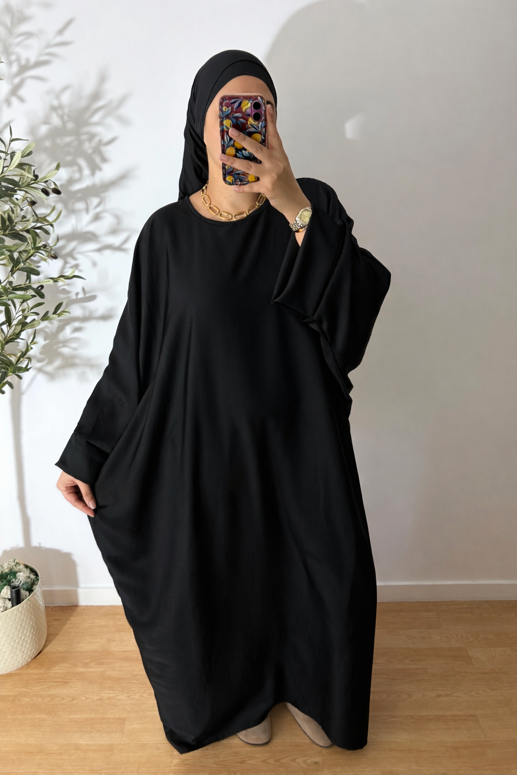 Abaya « Kenza » Satin premium