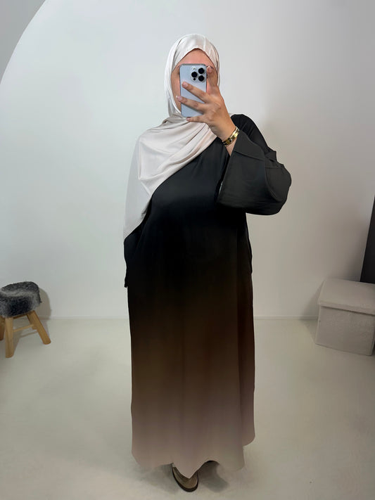 Robe dégradée en satin premium