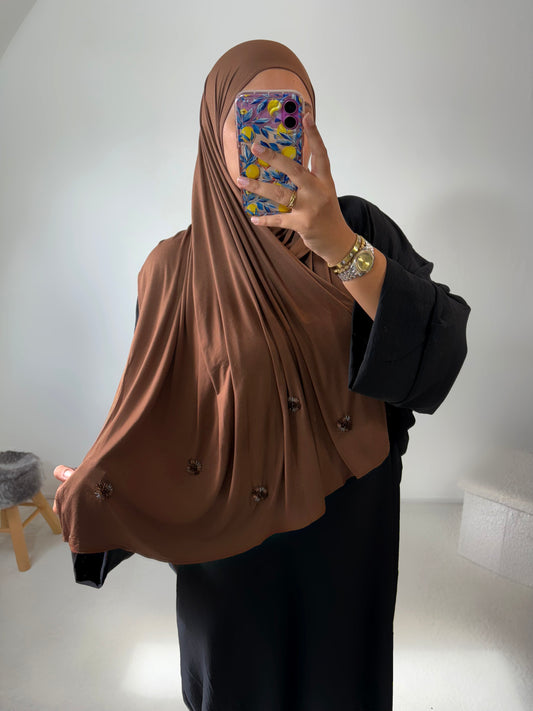Hijab modal coton avec strass