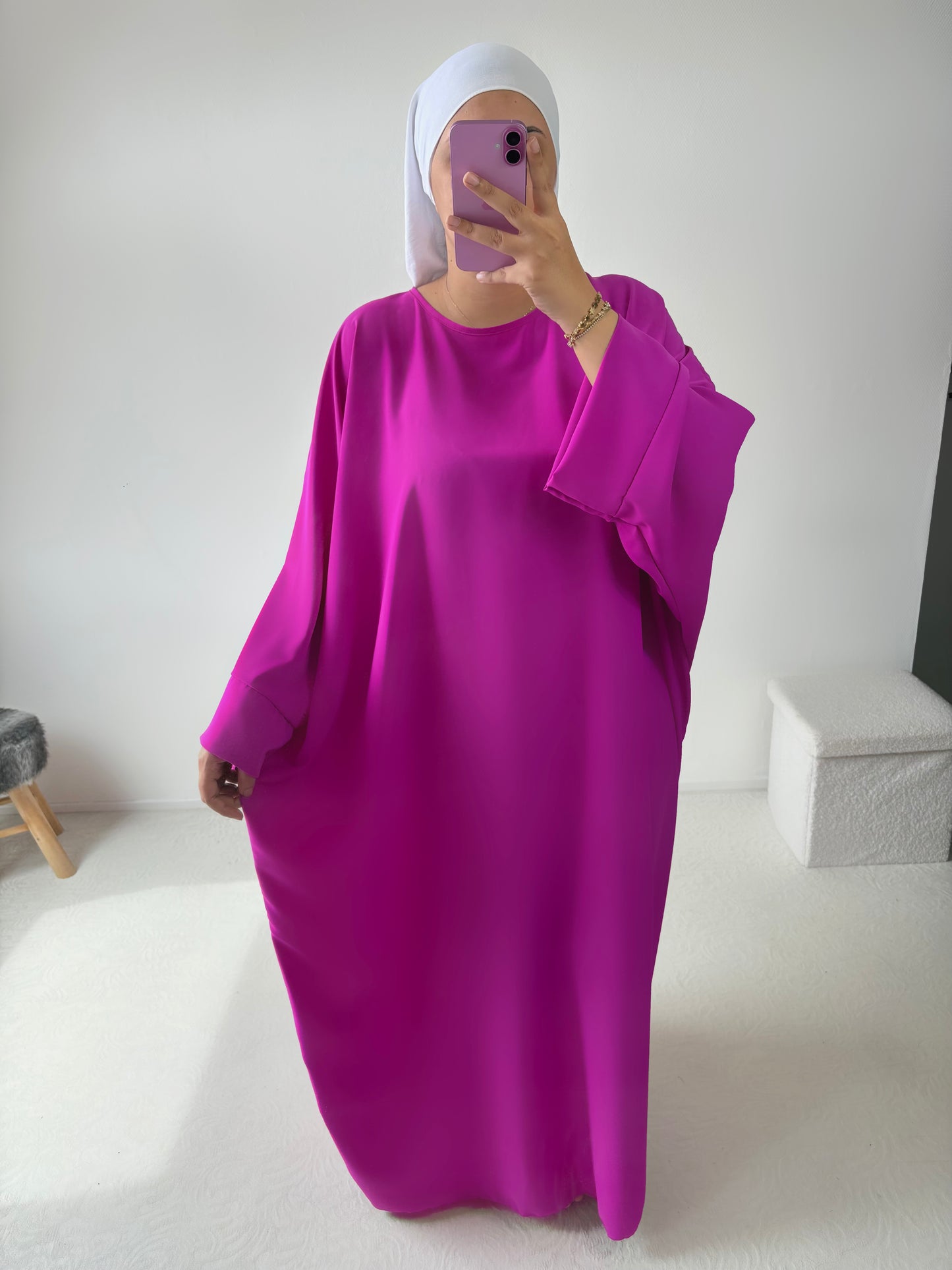 Abaya « Kenza » soie de médine