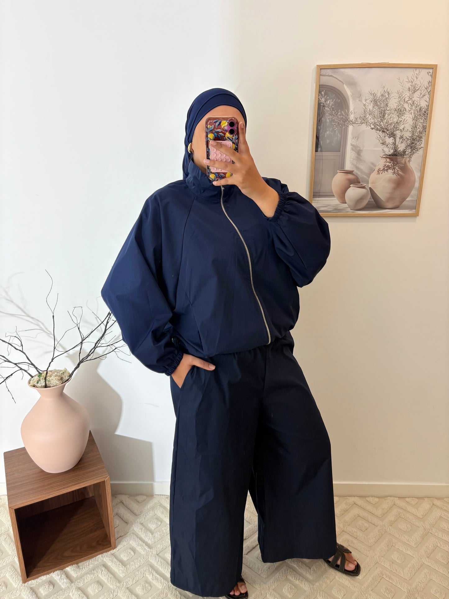 Pantalon effet kway