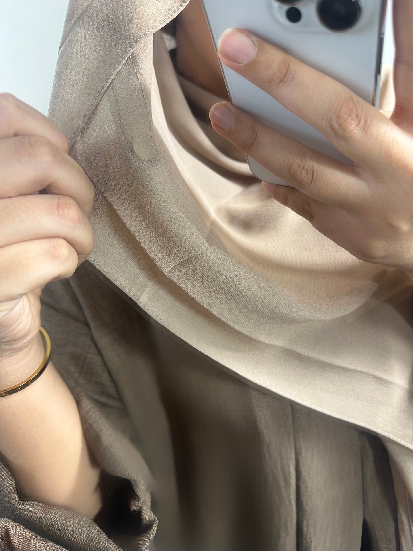 Hijab mousseline avec aimant intégré