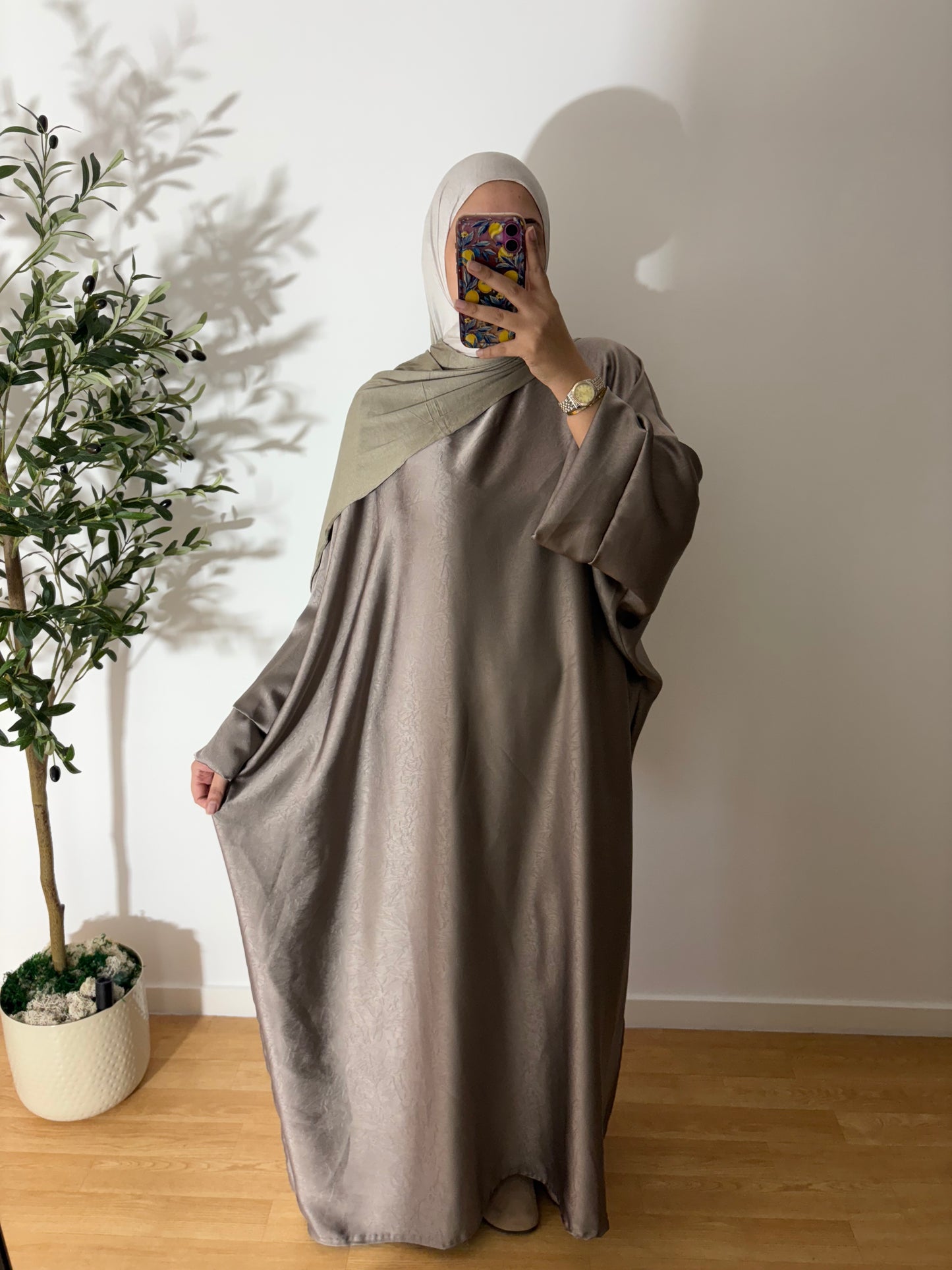Abaya « Kenza » Satin premium