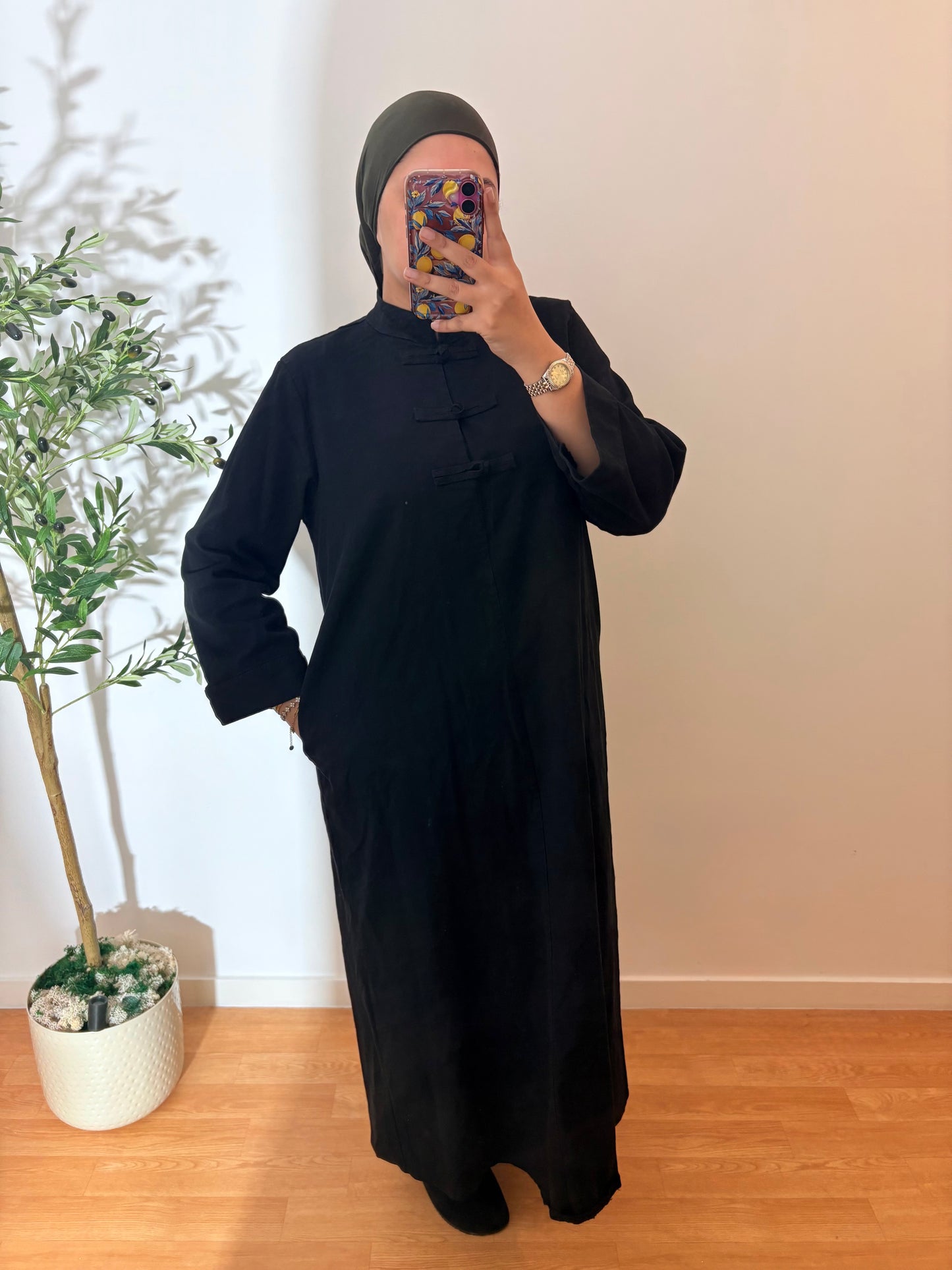 Robe en jean japandi