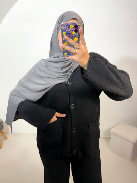 Cardigan à bouton oversize