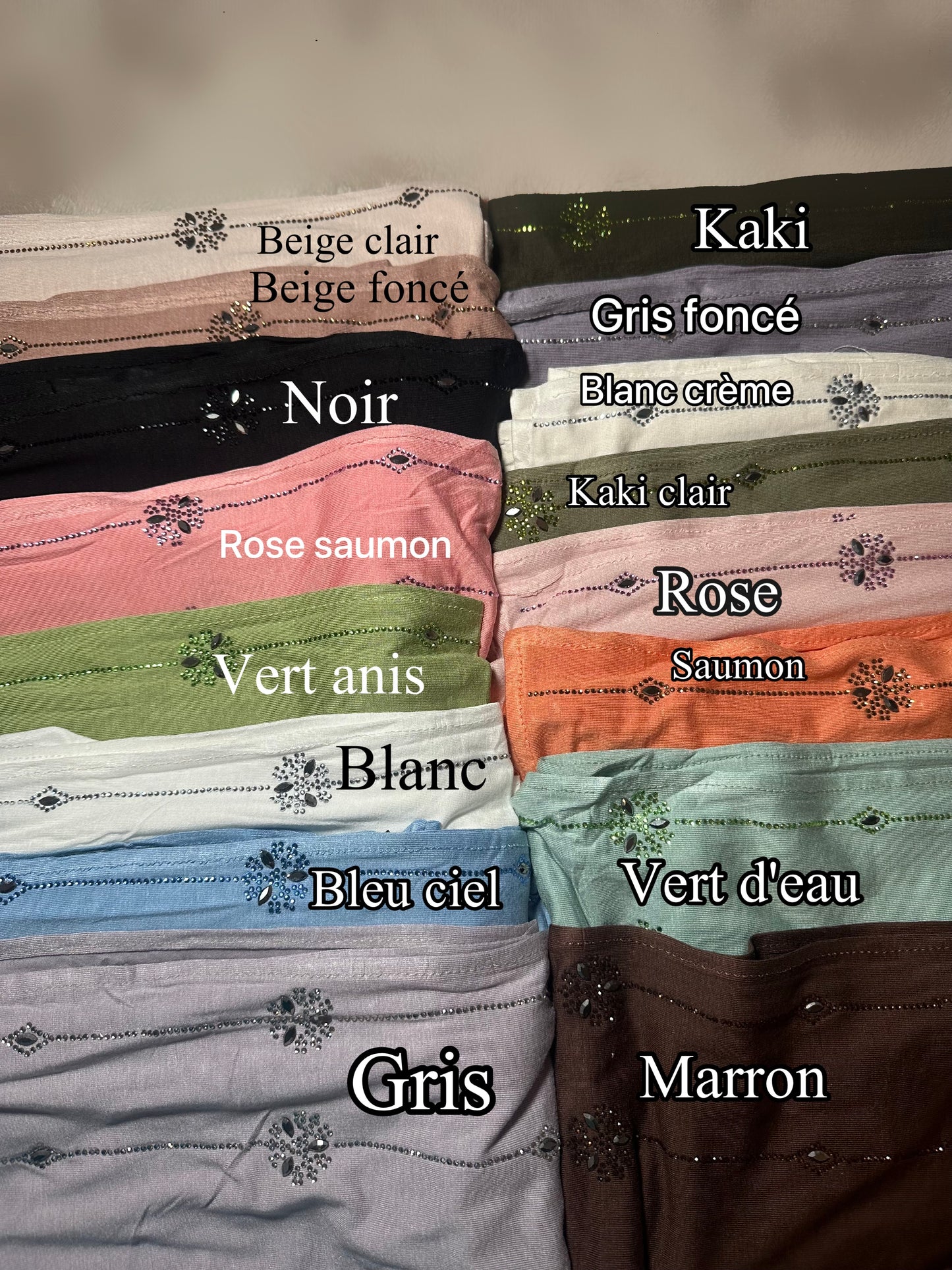 Hijab Jersey coton Strass