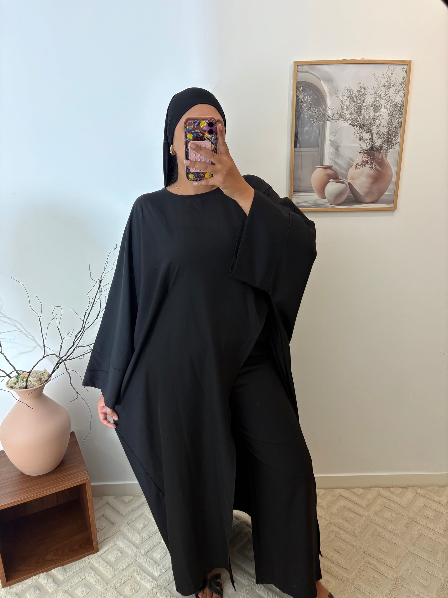 Ensemble tunique ouverte + pantalon