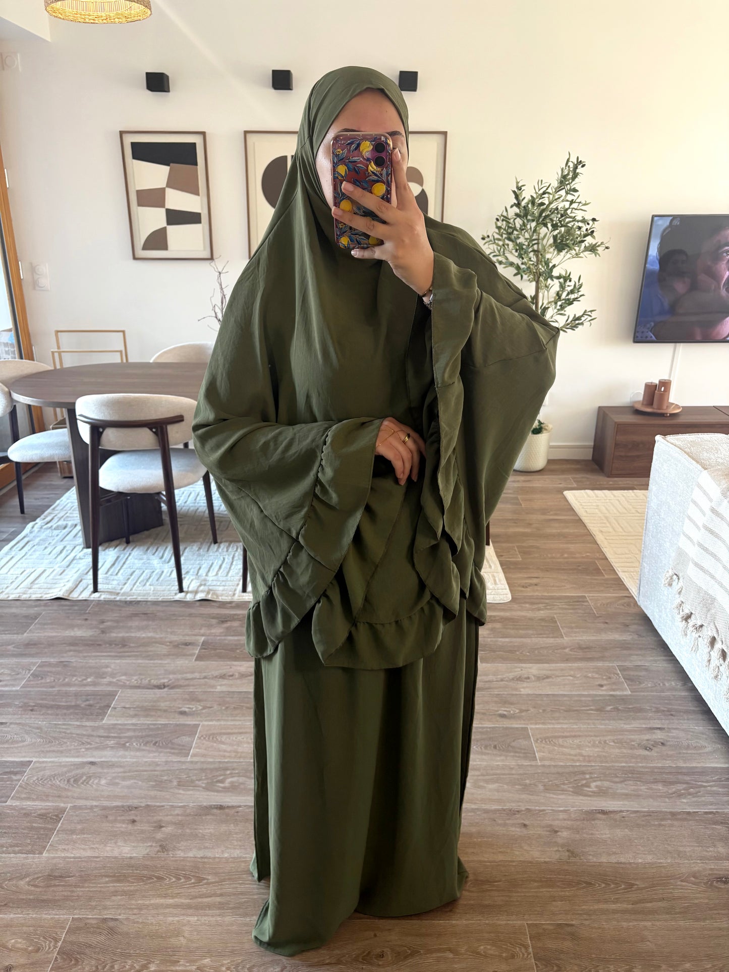 Ensemble jupe + Khimar (3 couleurs)