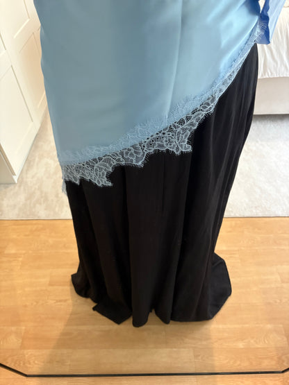 Triangle à nouer satin/dentelle