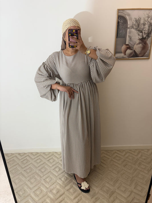 Robe Vichy manches ballons