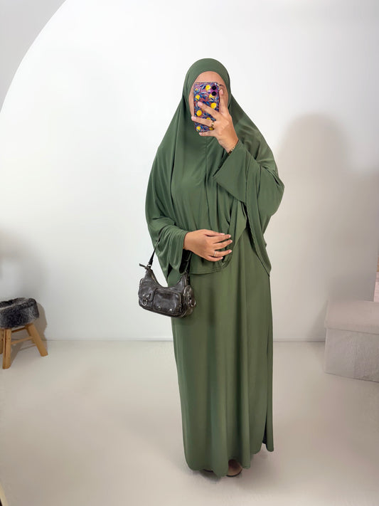 Set en jersey premium de luxe (Abaya + Khimar)