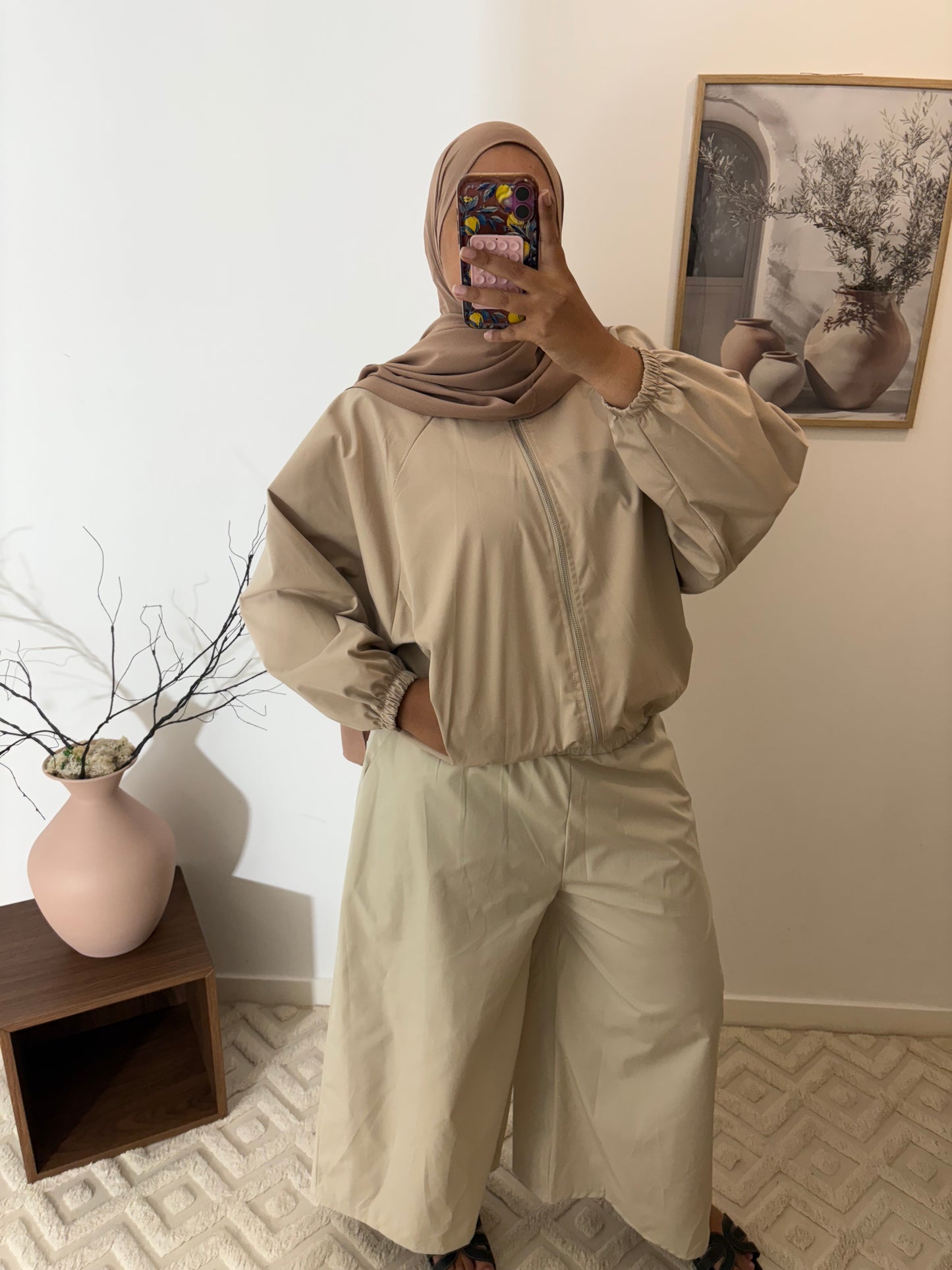 Pantalon effet kway