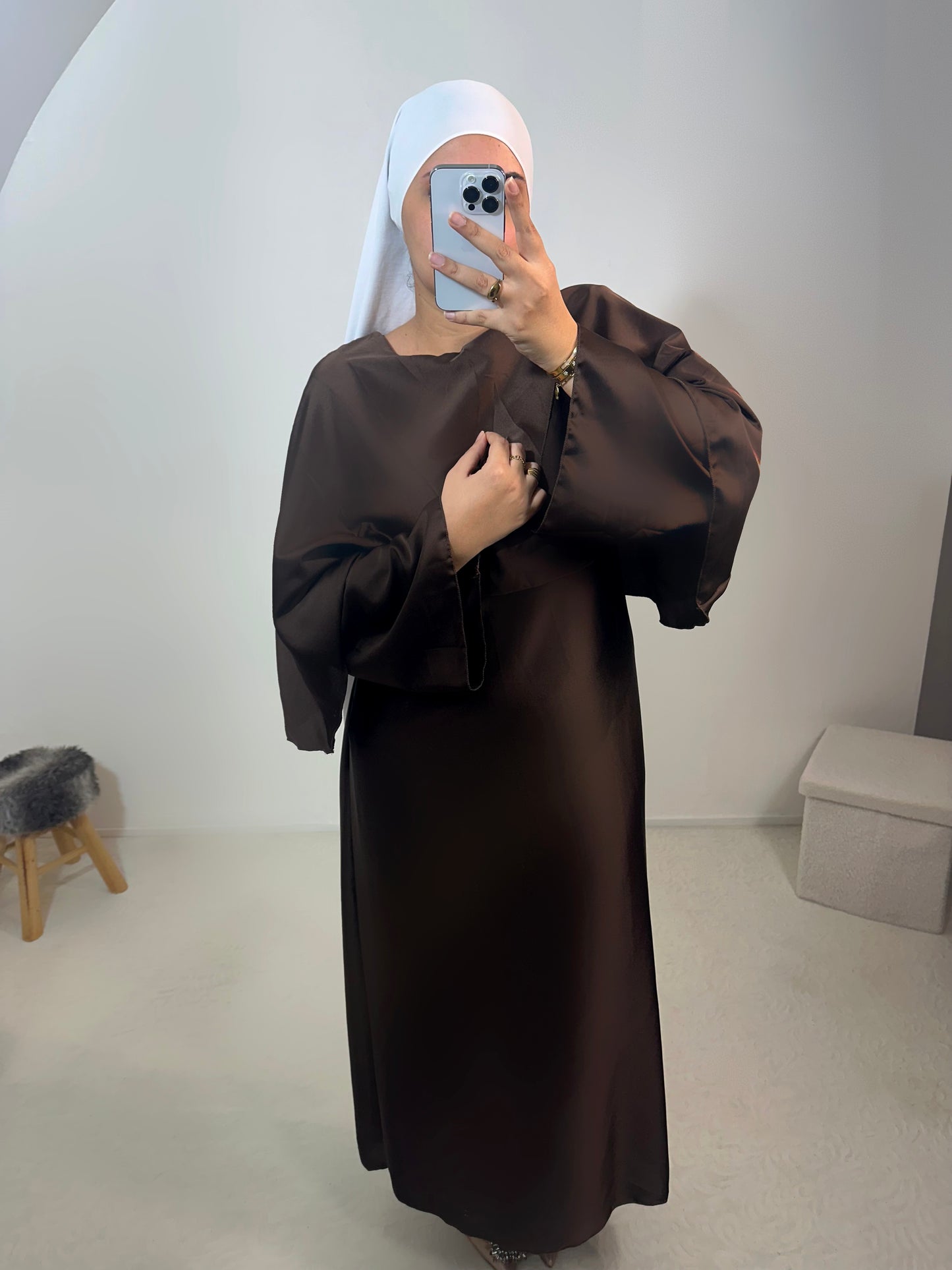 Abaya cape en satin