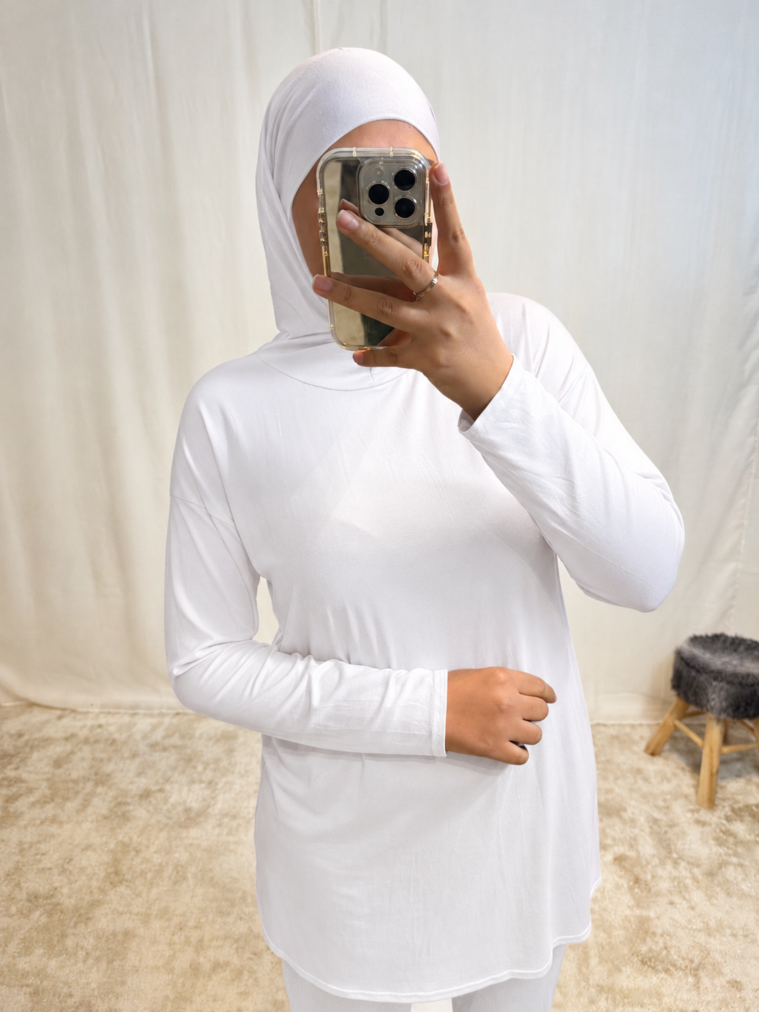 Sous pull avec cagoule intégrée