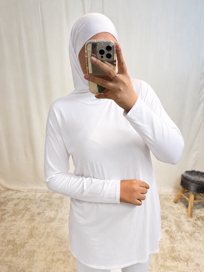 Sous pull avec cagoule intégrée
