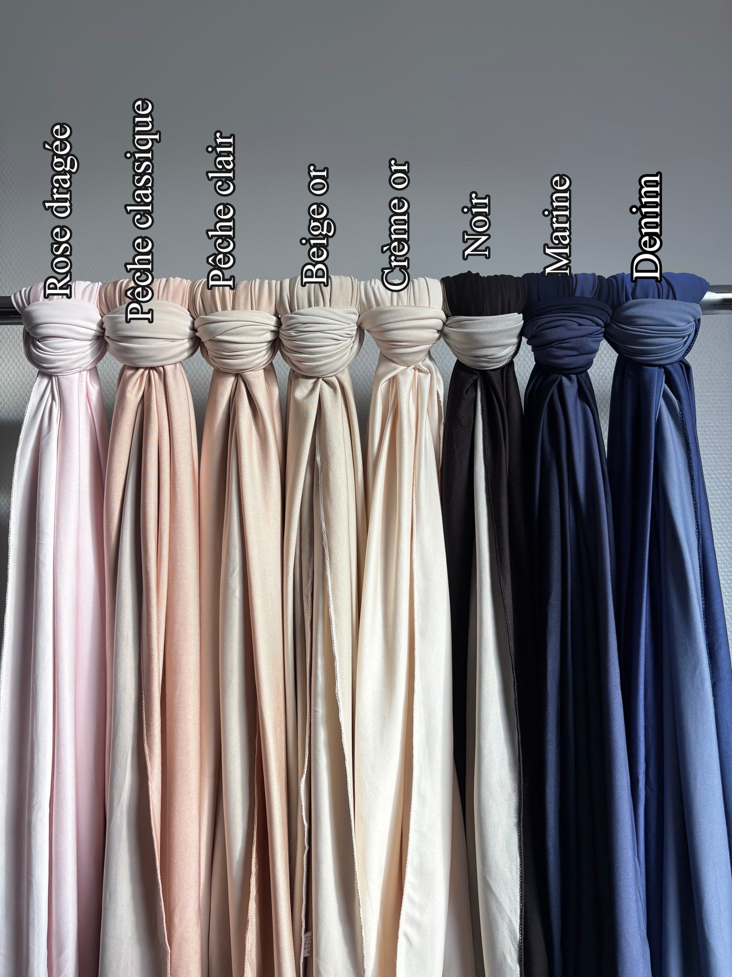 Hijab double face jersey satiné