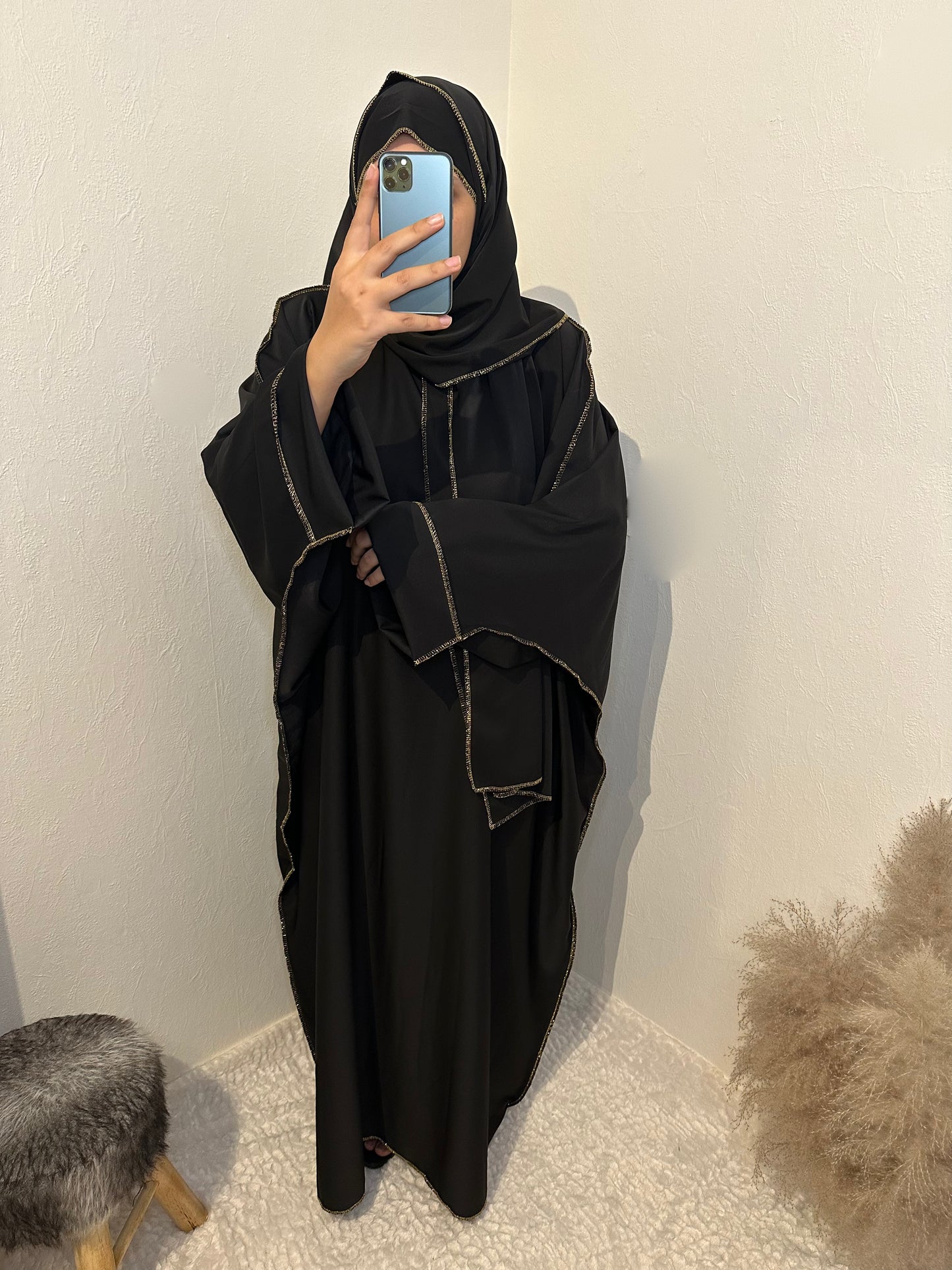 Abaya « Sarah » voile intégré soie de medine