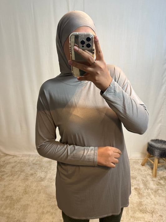 Sous pull avec cagoule intégrée