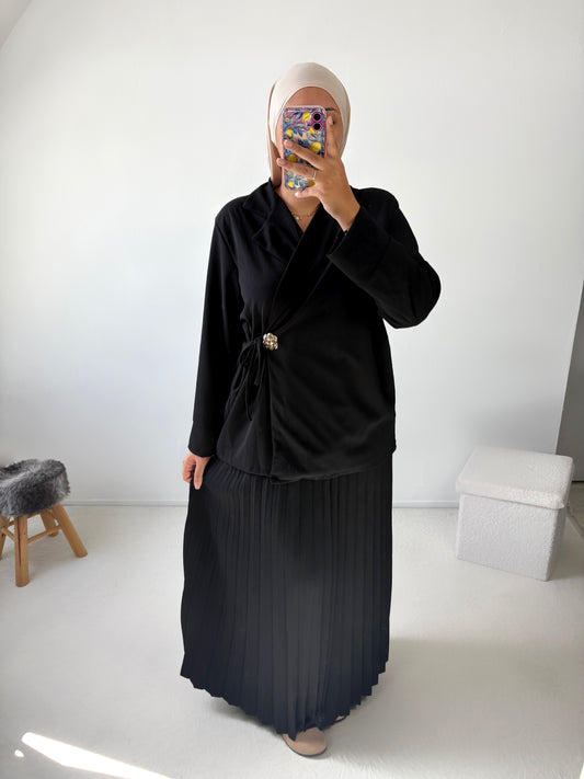 Ensemble haut + jupe accordéon