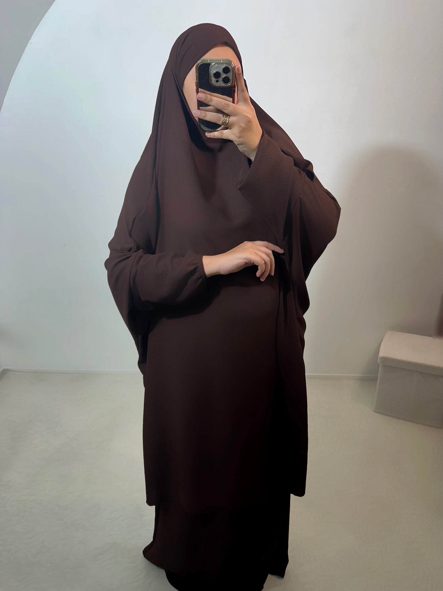 Jilbab 2 pièces Soie de médine