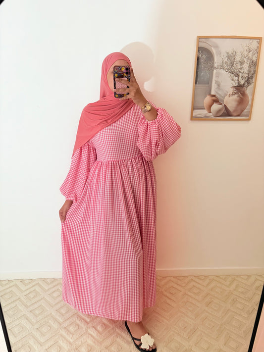 Robe Vichy manches ballons