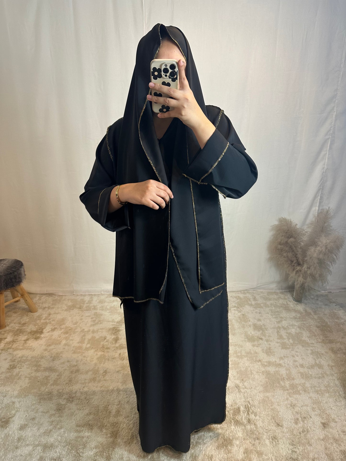 Abaya voile intégré "Sonia" Soie de médine