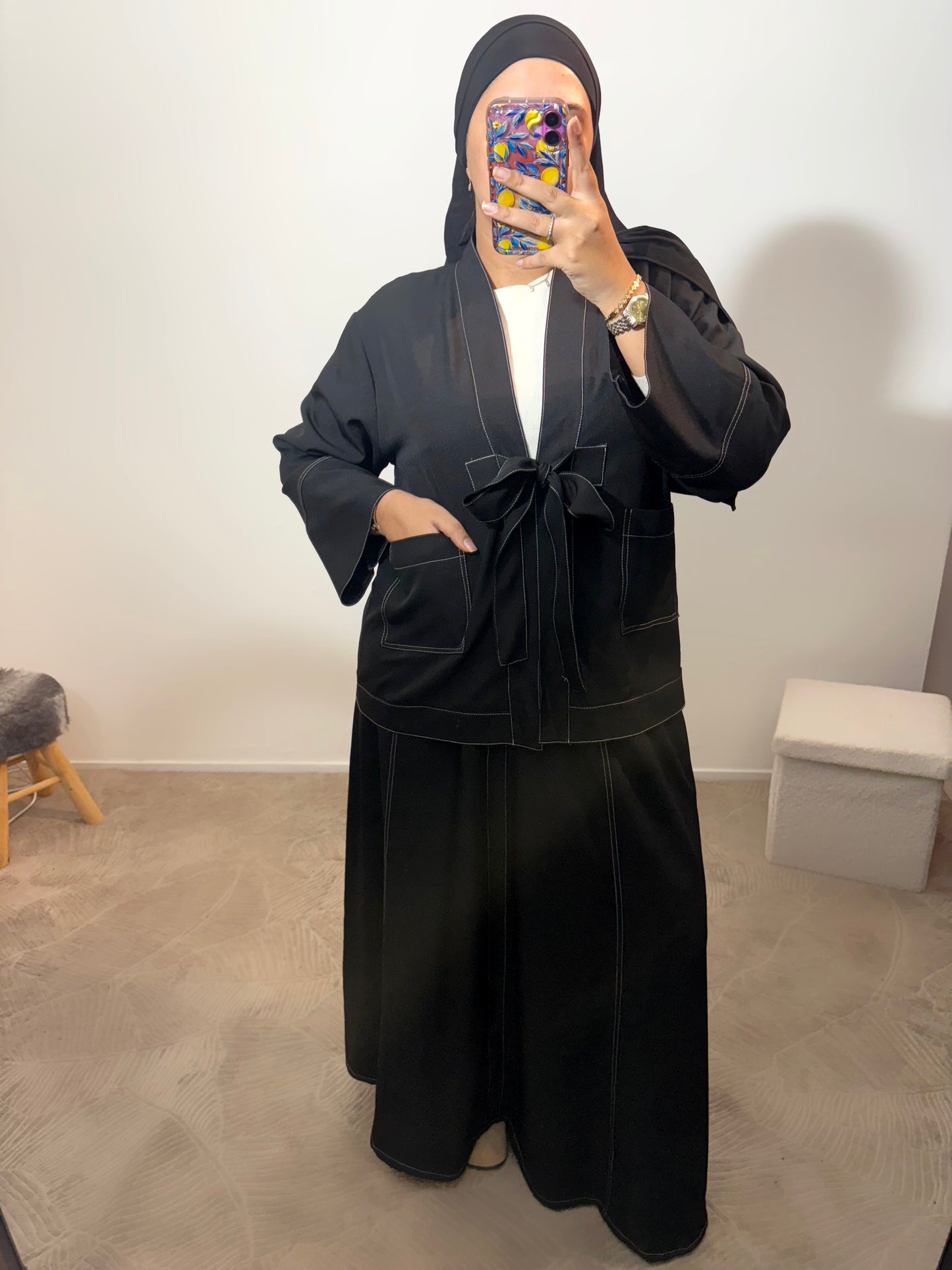 Ensemble japandi effet jean