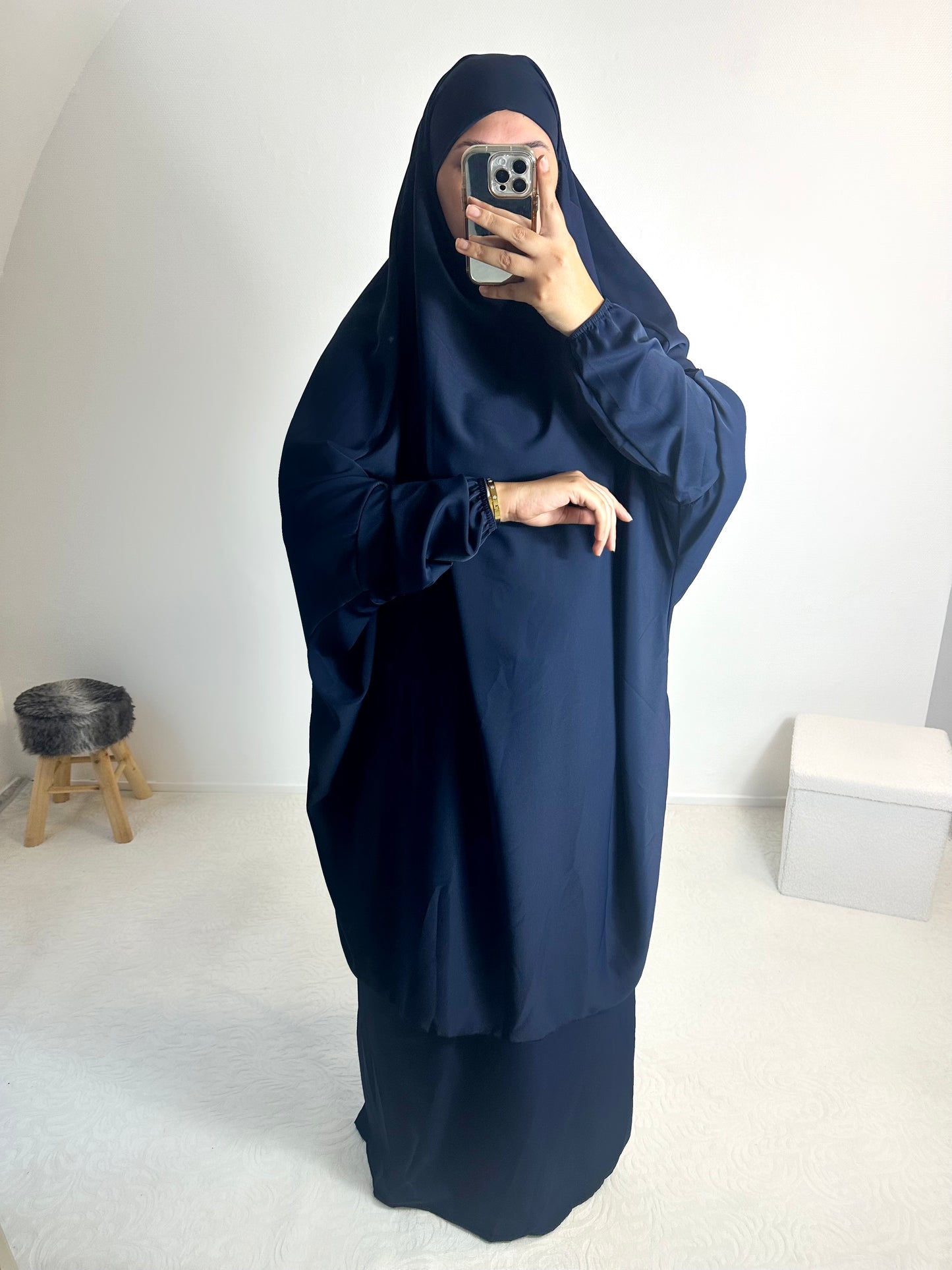 Jilbab 2 pièces Soie de médine