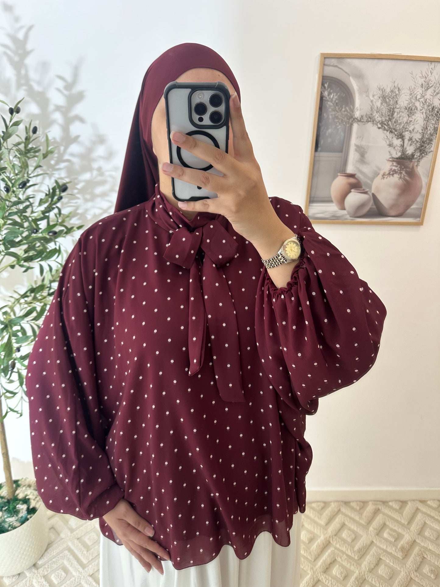 Haut petit pois mousseline