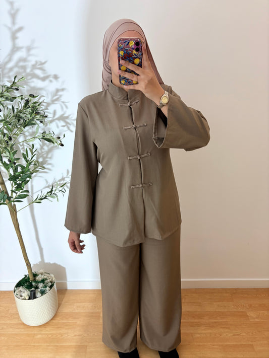 Ensemble japandi effet lin