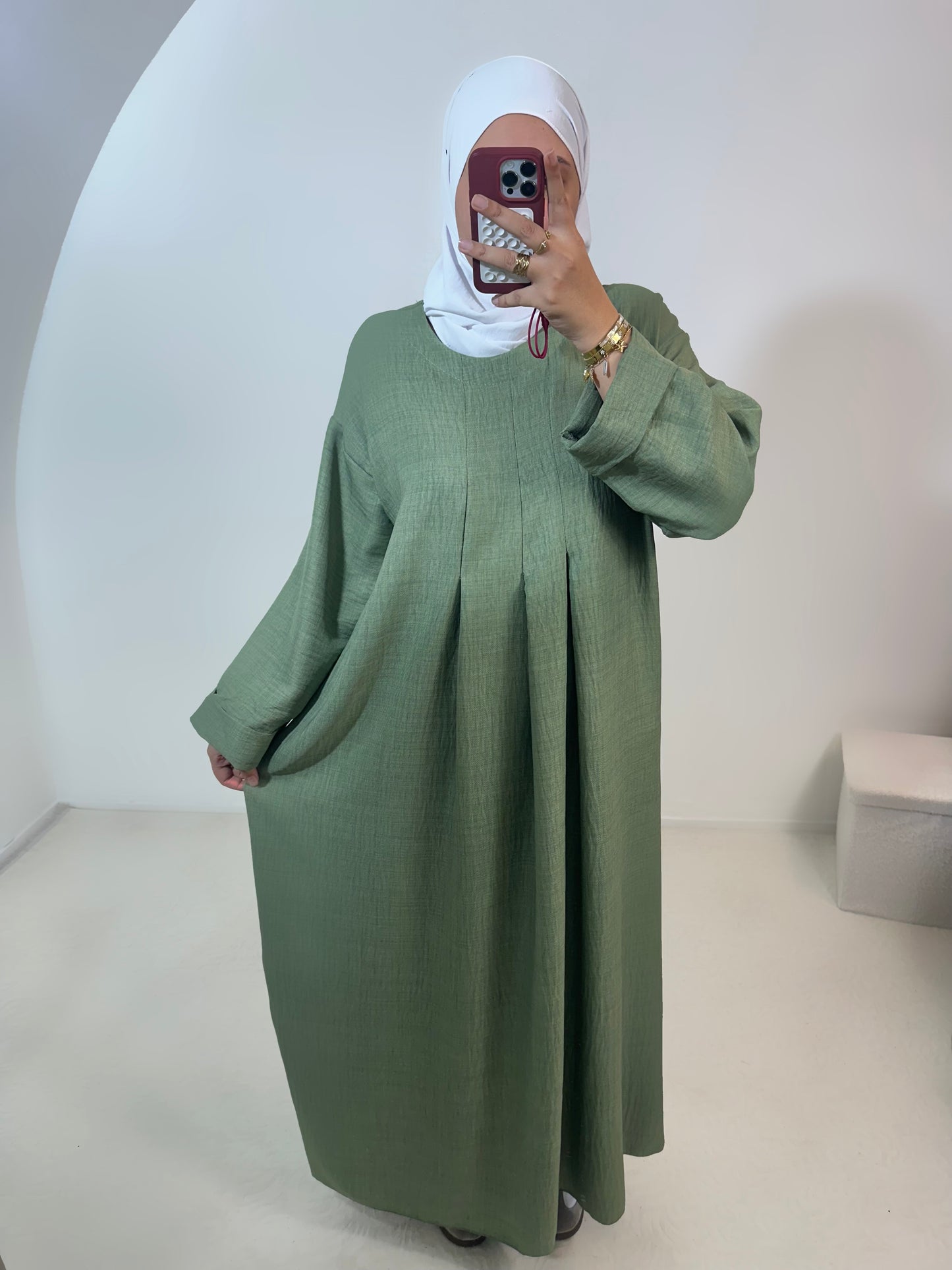 Abaya effet lin