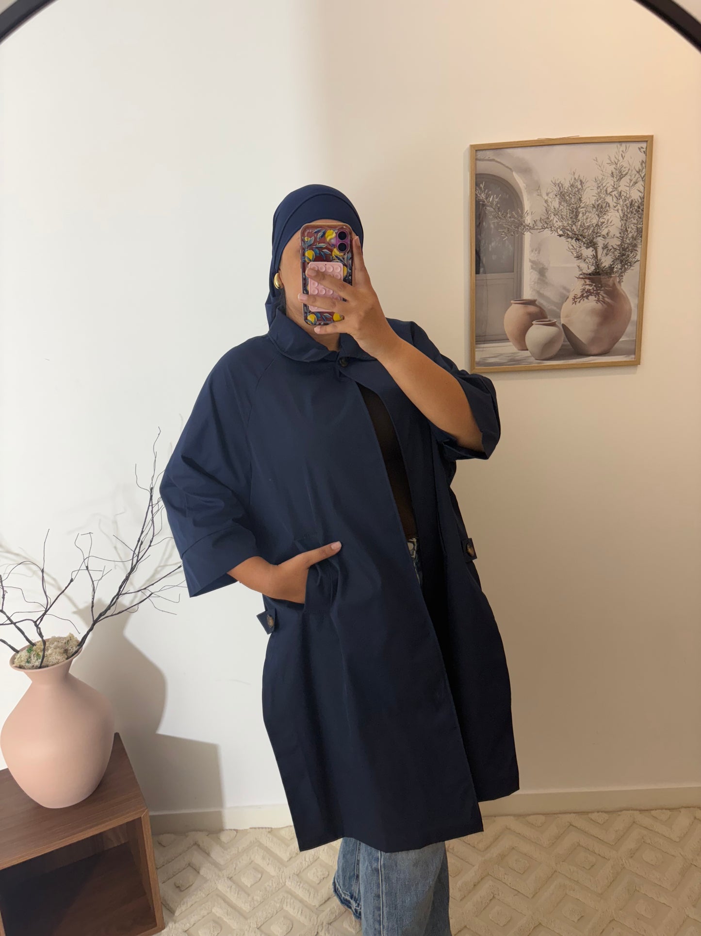 Trench long un bouton