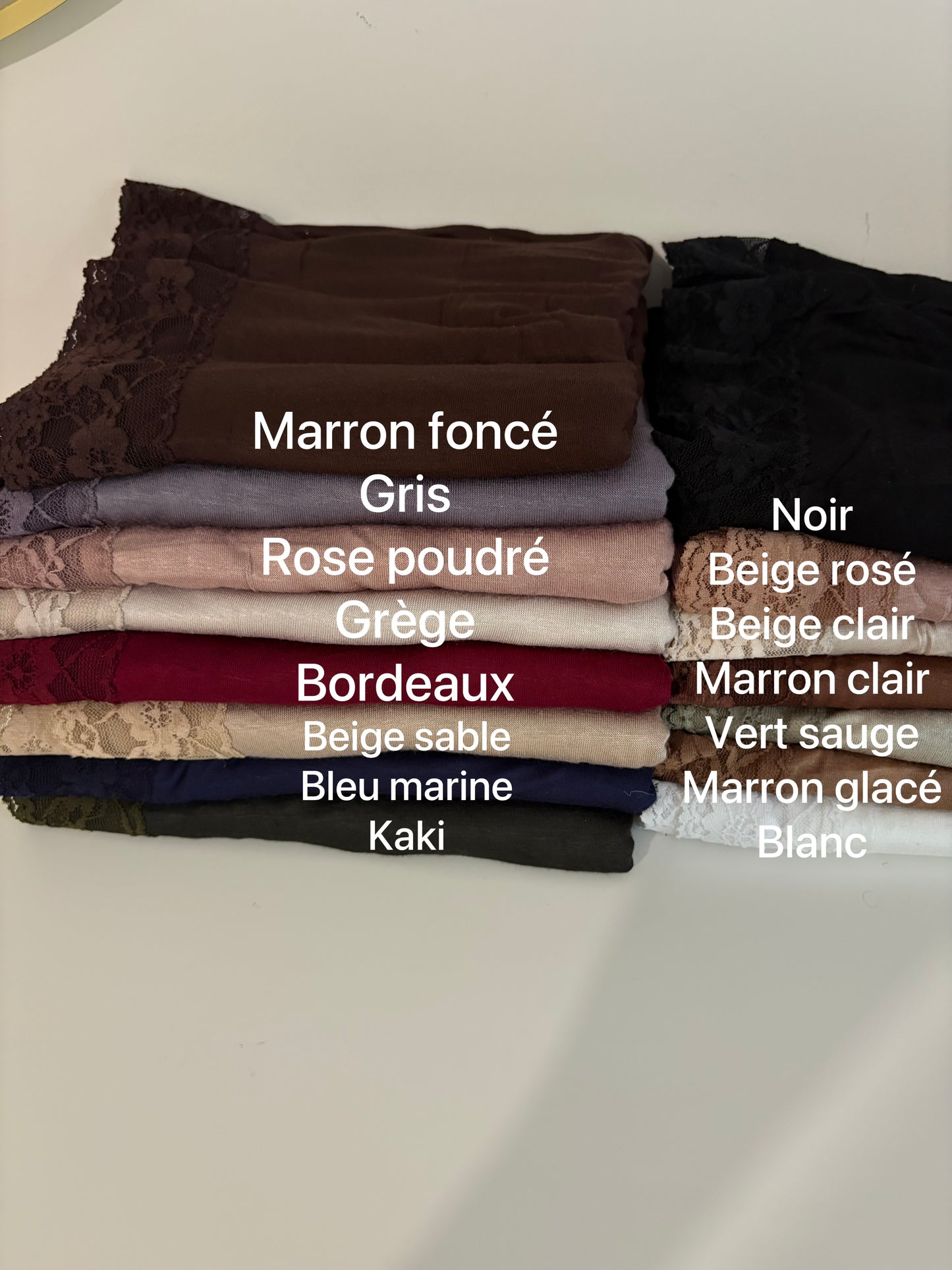 Hijab modal coton dentelle