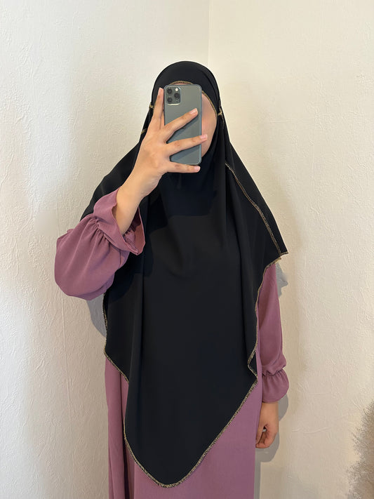 Khimar fil doré (soie de médine)