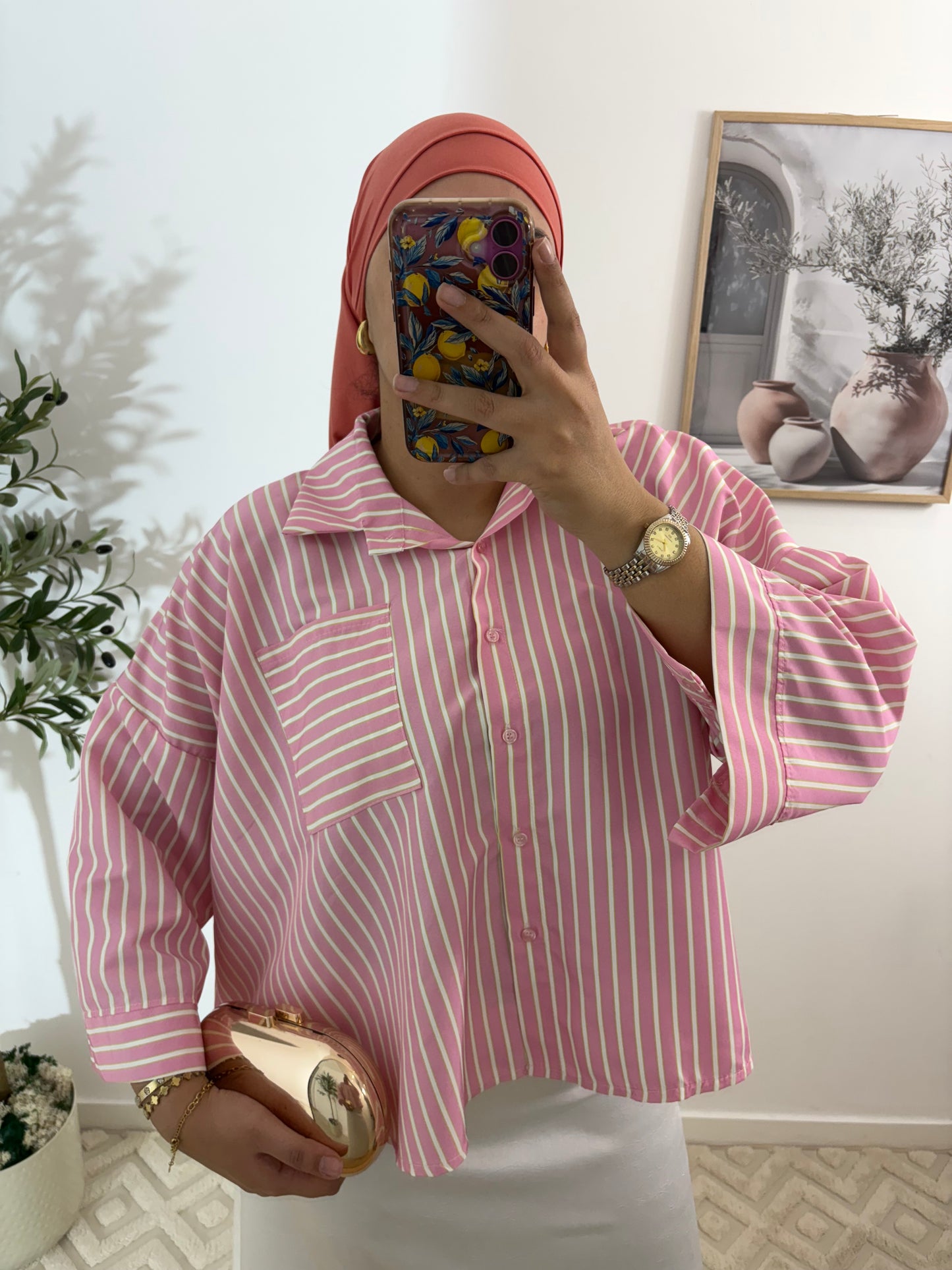 Chemise oversize en popeline