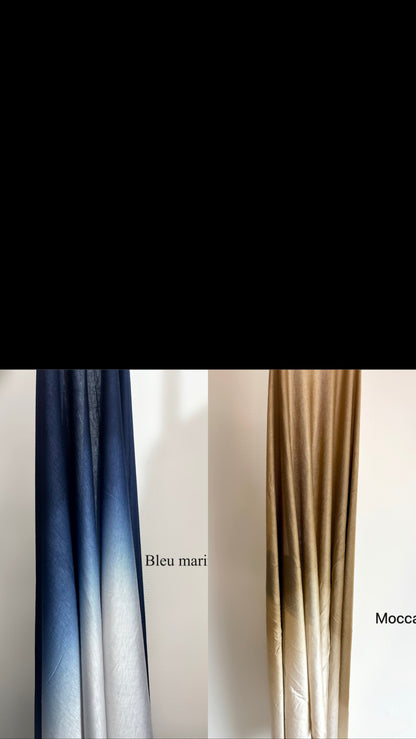 Hijab bicolore dégradé jersey coton