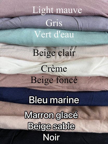 Hijab à enfiler jersey coton