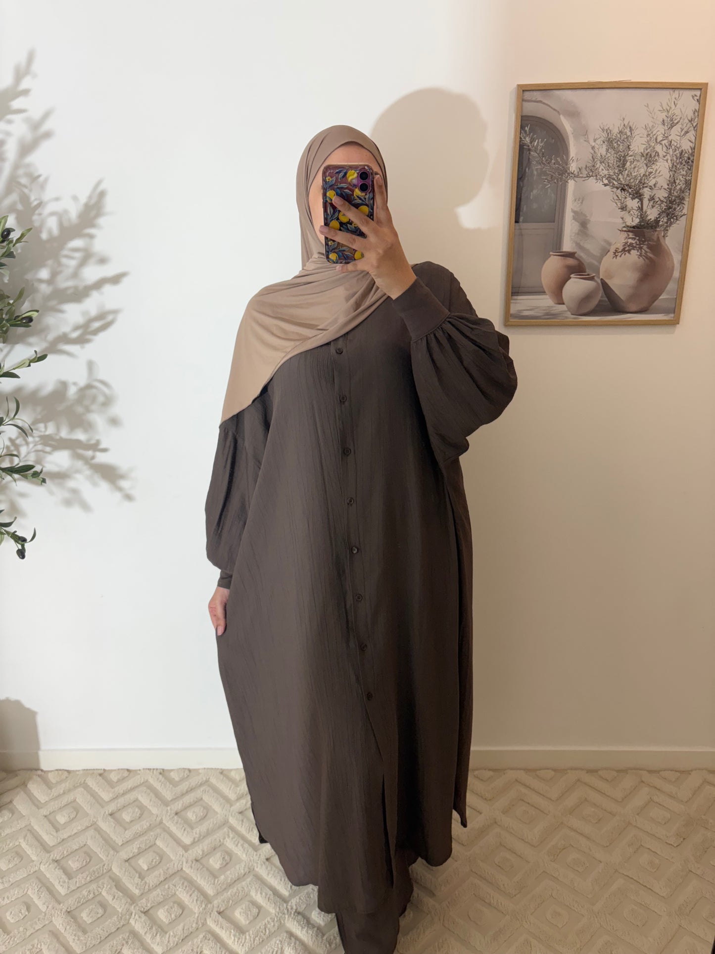 Ensemble Chemise effet lin